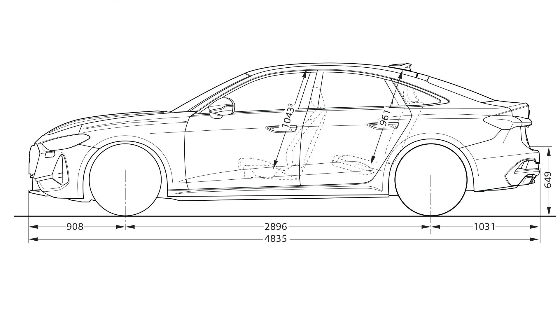Audi S5 Limousine Abmessungen seitlich